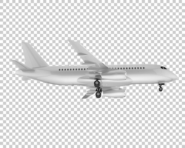 Avião em fundo transparente. renderização em 3d - ilustração