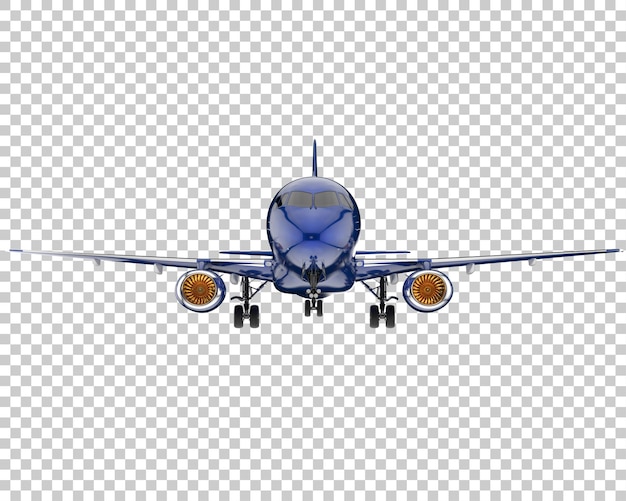 PSD avião em fundo transparente. renderização em 3d - ilustração