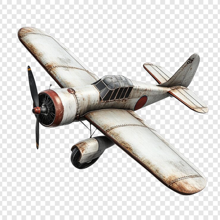 PSD avião vintage com acabamento enferrujado