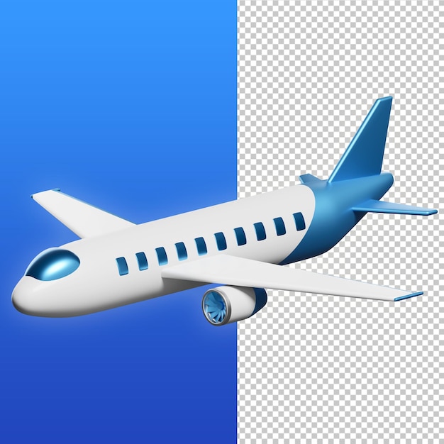 avión, 3d, ilustración