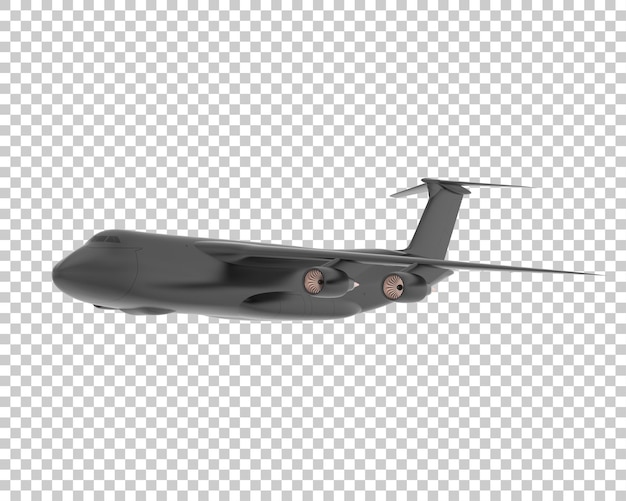 PSD avión de carga sobre fondo transparente ilustración de renderizado 3d