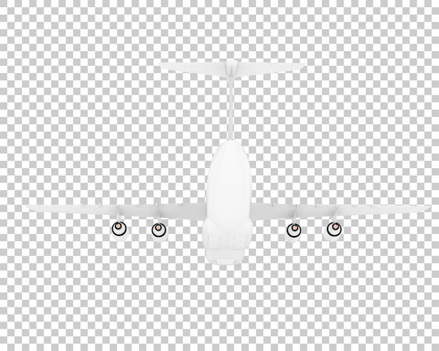 Avión de carga sobre fondo transparente Ilustración de renderizado 3d