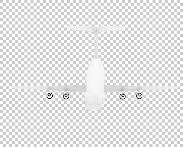 Avión de carga sobre fondo transparente ilustración de renderizado 3d