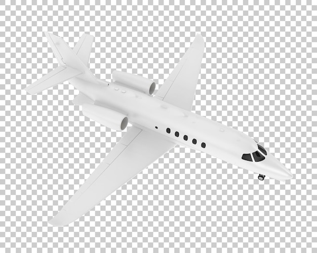 Avión de carga sobre fondo transparente Ilustración de renderizado 3d