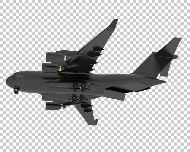 Avión de carga sobre fondo transparente Ilustración de renderizado 3d