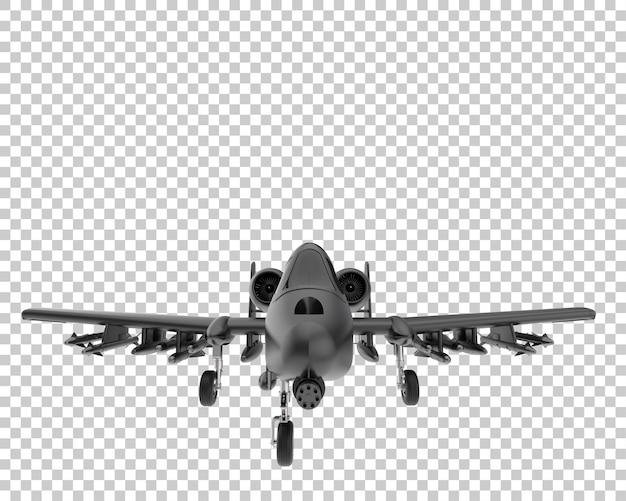 Avion de chasse isolé sur fond transparent illustration de rendu 3d