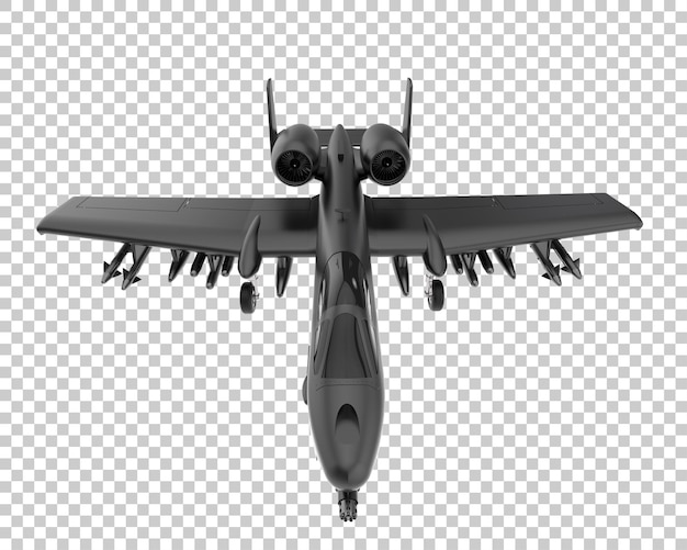 Avion de chasse isolé sur fond transparent illustration de rendu 3d