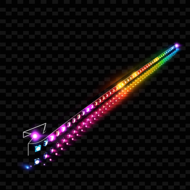 un avión colorido con una cola larga con una cola largo con una estrella en la parte inferior