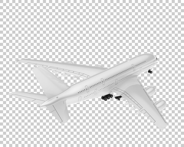 Avion sur fond transparent illustration de rendu 3d