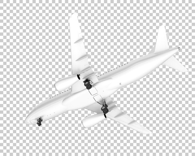 PSD avion sur fond transparent illustration de rendu 3d