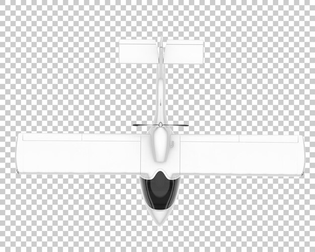 Avión en la ilustración de renderizado 3d de fondo transparente