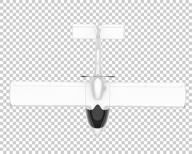 PSD avión en la ilustración de renderizado 3d de fondo transparente