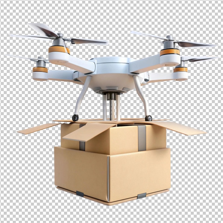 PSD avión no tripulado con cajas de entrega