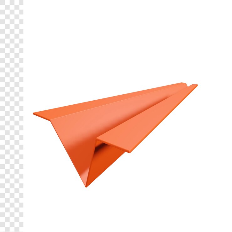 PSD avión de papel 3d