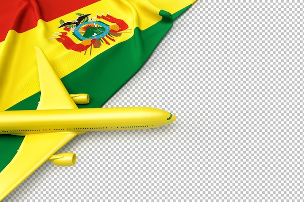 PSD avion de passagers et drapeau de la bolivie