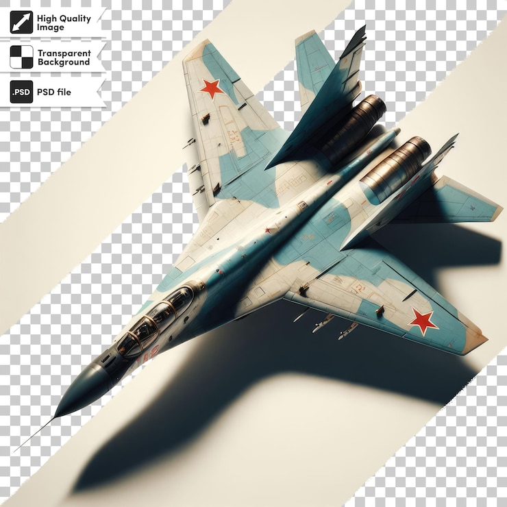 PSD avión psd en fondo transparente con capa de máscara editable