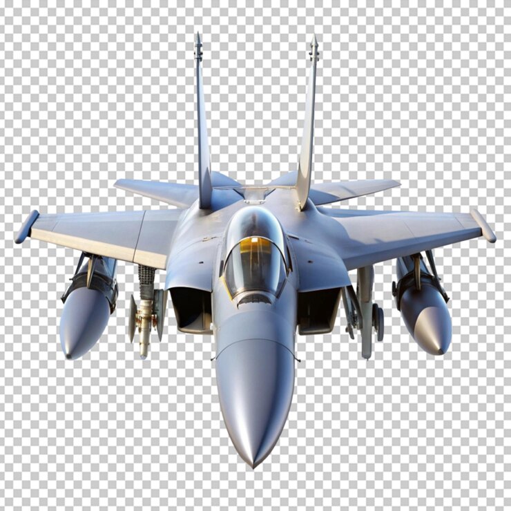 PSD avión de reacción sobre un fondo transparente