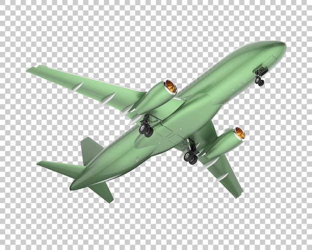 Avión sobre fondo transparente. Representación 3d - ilustración