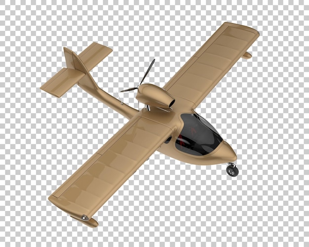 Avión sobre fondo transparente. Representación 3d - ilustración