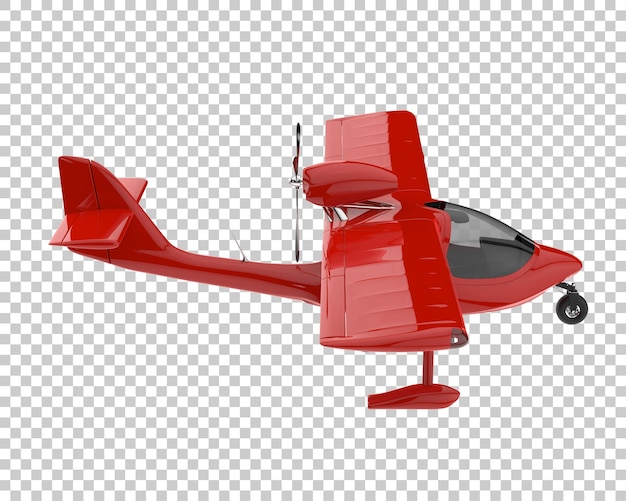 Avión sobre fondo transparente. Representación 3d - ilustración