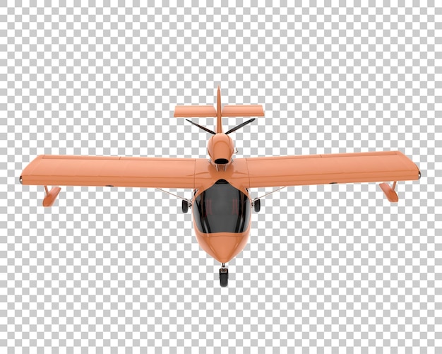 Avión sobre fondo transparente. Representación 3d - ilustración