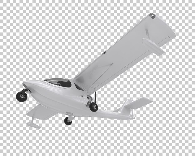 Avión sobre fondo transparente. Representación 3d - ilustración
