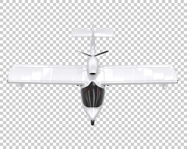 Avión sobre fondo transparente. Representación 3d - ilustración