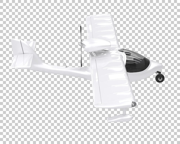 Avión sobre fondo transparente. Representación 3d - ilustración