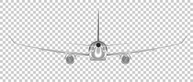 Avión volador aislado sobre fondo transparente Ilustración de renderizado 3d