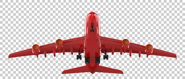 PSD avión volador sobre fondo transparente ilustración de renderizado 3d