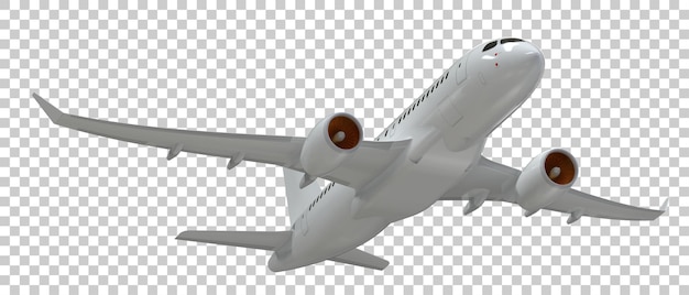 PSD avion volant sur fond transparent illustration de rendu 3d