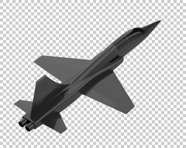 PSD aviones de combate en la ilustración de renderizado 3d de fondo transparente