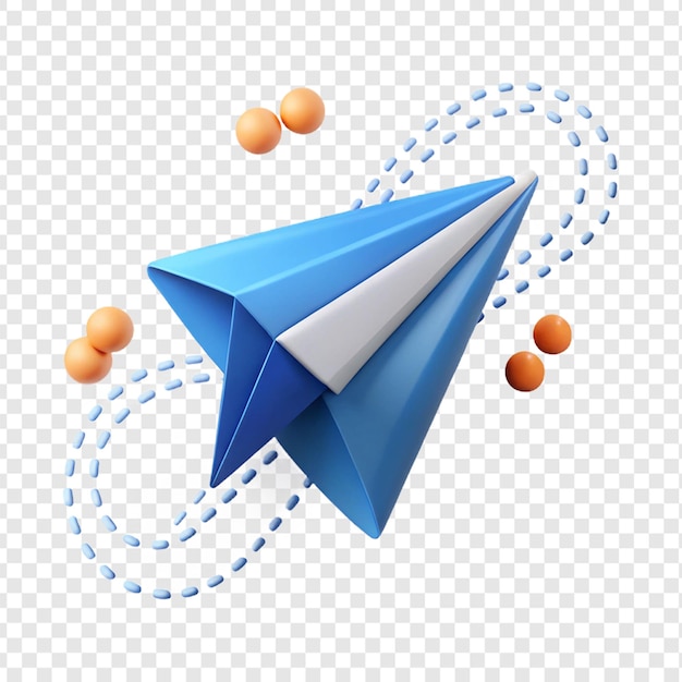 Des avions en papier en vol avec des lignes pointillées illustration de style dessin animé 3D