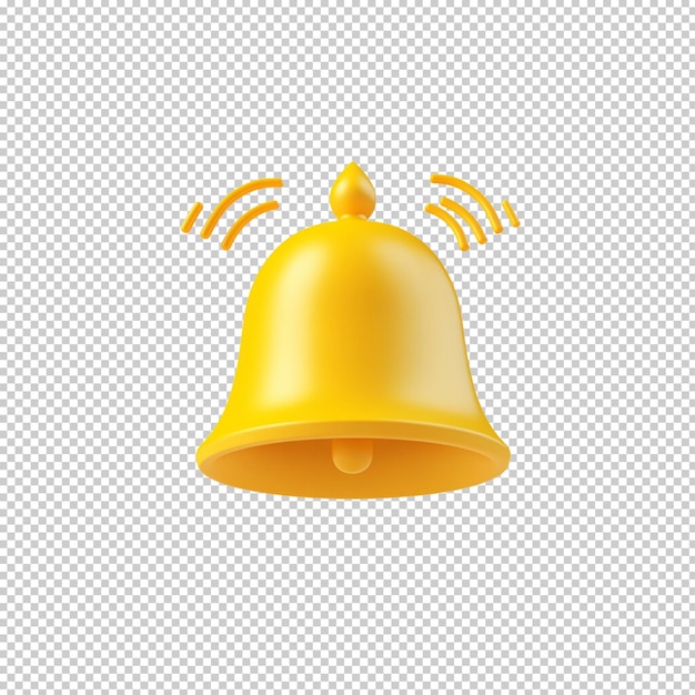 Aviso de campana nuevo signo o símbolo de información de evento en fondo transparente