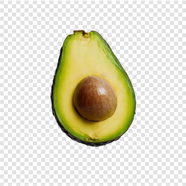 PSD un avocado avec un fond noir avec un fond blanc