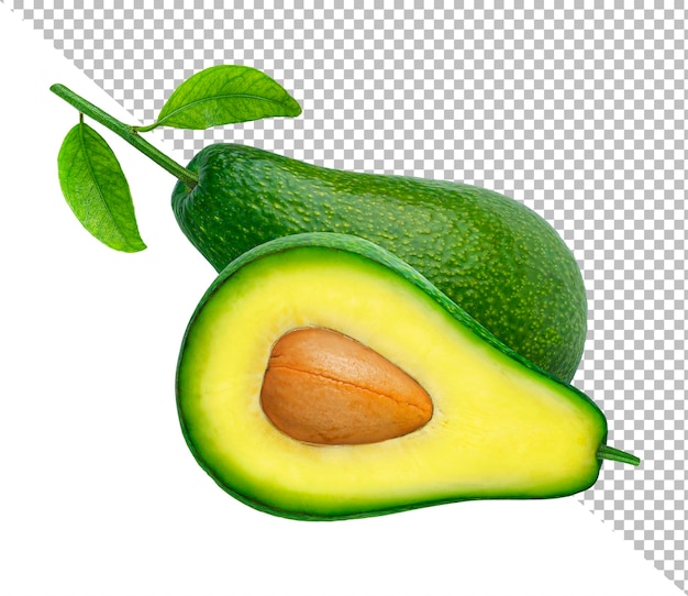 Avocado isolato su sfondo bianco