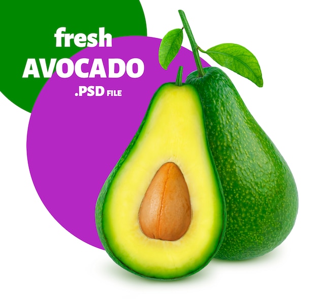 Avocado isoliert