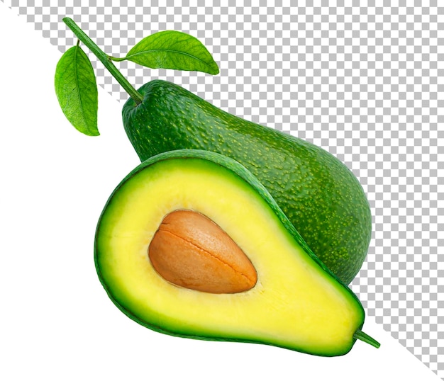 Avocado lokalisiert auf weißem Hintergrund mit Beschneidungspfad