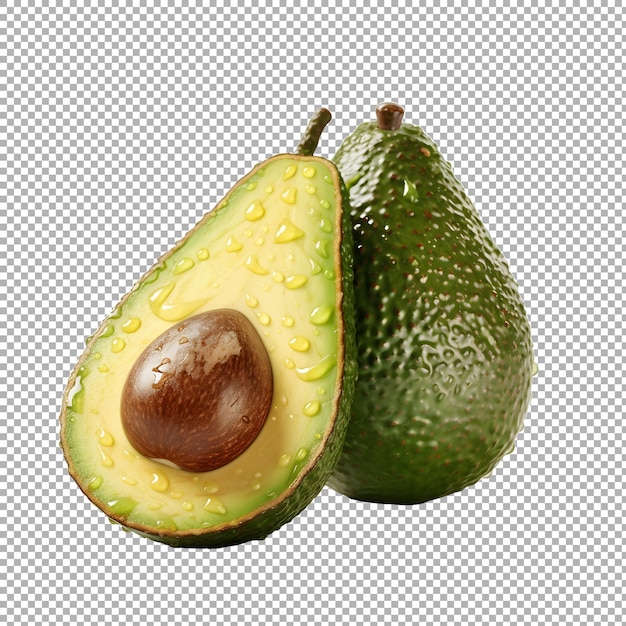 PSD avocado maduro em fundo transparente