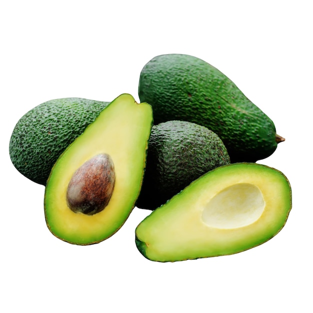 PSD avocado mit durchsichtigem hintergrund