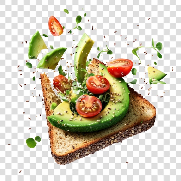 Avocado PNG Pomodori al pane tostati galleggianti