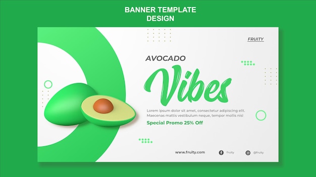 Avocado-vibes-banner-vorlagendesign