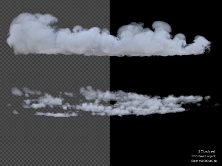 Awan terisolasi render 3D