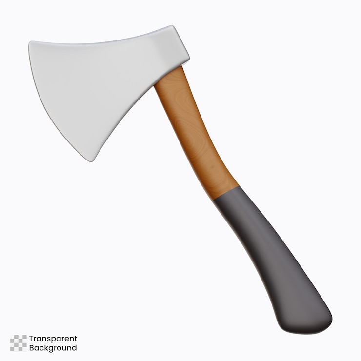 PSD axe 3d illustration