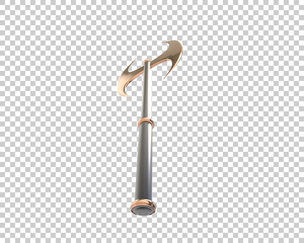 Axe isolated on background 3d rendering illustration