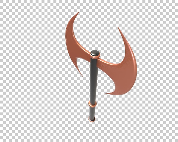 Axe isolated on background 3d rendering illustration