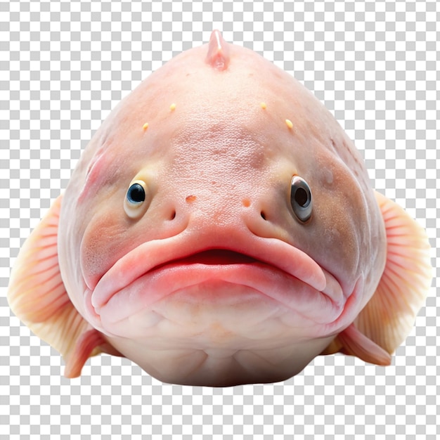Axolotl con piel translúcida sobre un fondo transparente