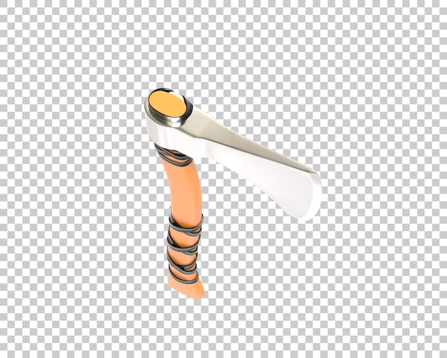 Axt des Kriegers isoliert auf dem Hintergrund 3D-Rendering-Illustration