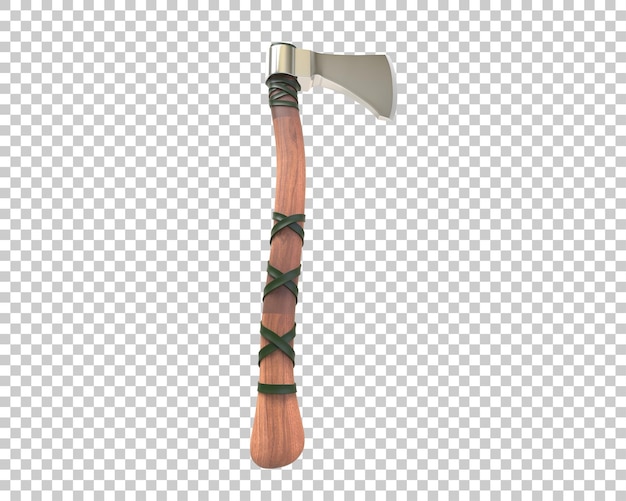 Axt des Kriegers isoliert auf dem Hintergrund 3D-Rendering-Illustration