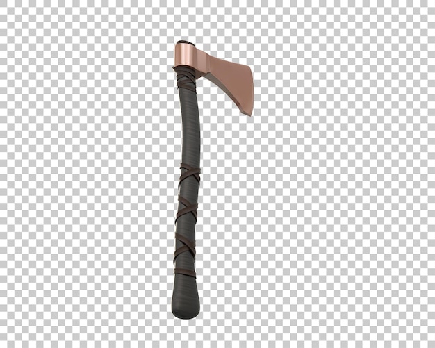 Axt des Kriegers isoliert auf dem Hintergrund 3D-Rendering-Illustration